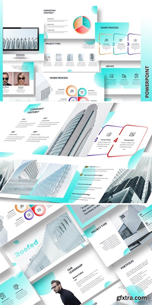 Roofed Powerpoint, Keynote and Google Slides Templates