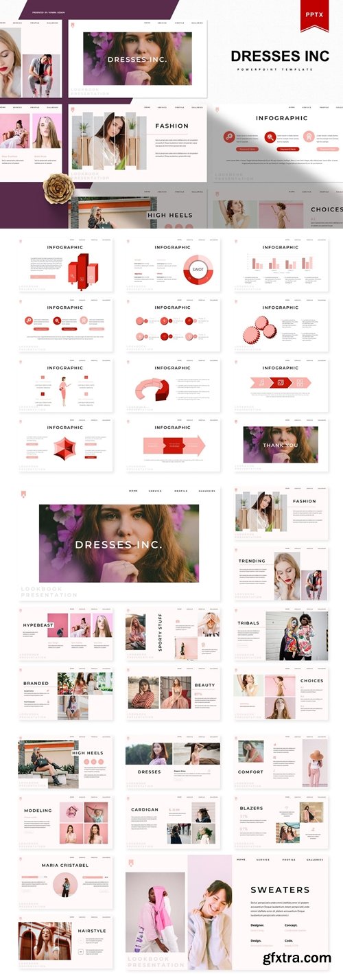 Dresses Powerpoint, Keynote and Google Slides Templates
