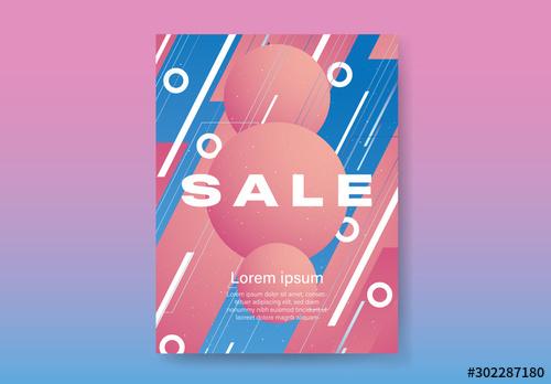 Sale Poster Funky Space Sale Symbol - 302287180