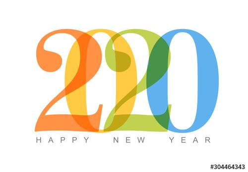 Happy New Year Minimalistic Card Layout - 304464343