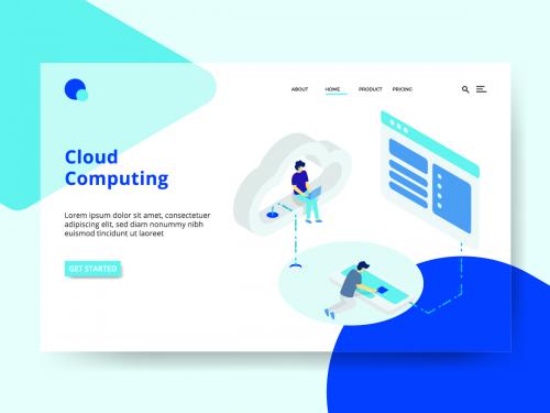 Landing Page Cloud Computing concept