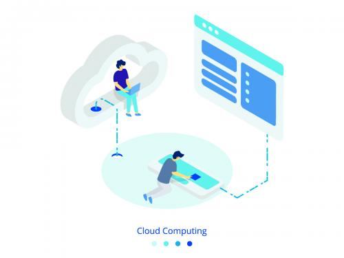 Landing Page Cloud Computing concept