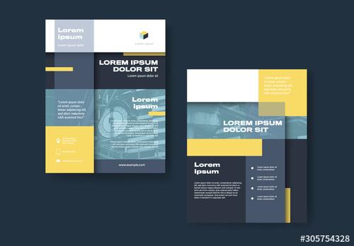 Blue and Yellow Flyer Layout - 305754328