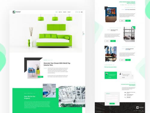 Landing Page Design For "Reeth Creative Interior"