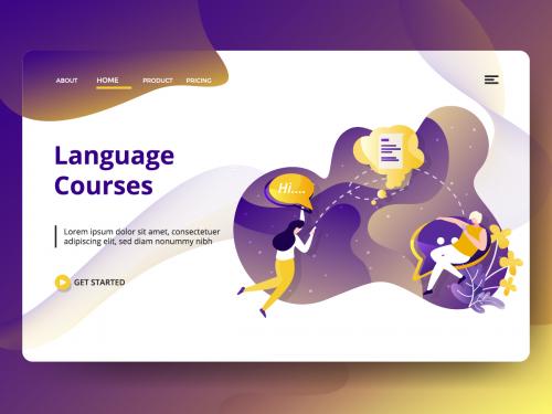 Landing Page Language Courses