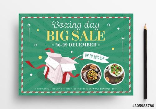 Boxing Day Sale Flyer Layout - 305985780