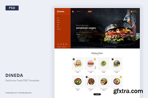 Dineda - Delicious Food PSD Template