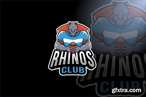 Rhinos Club Sport Logo Template