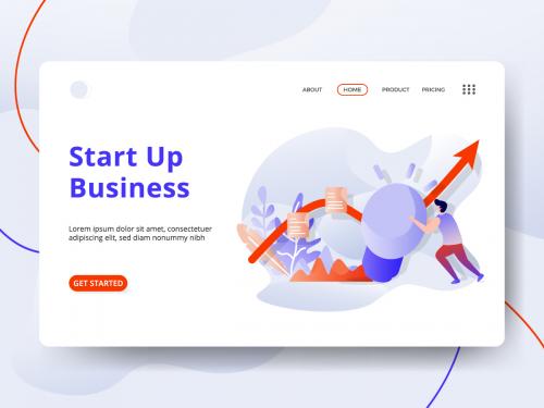 Landing Page Start Up Business