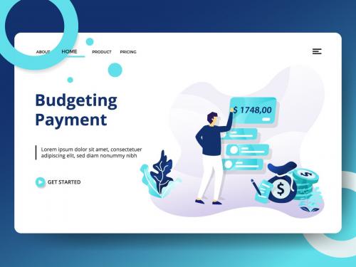 Landing page template of Budgeting Payment
