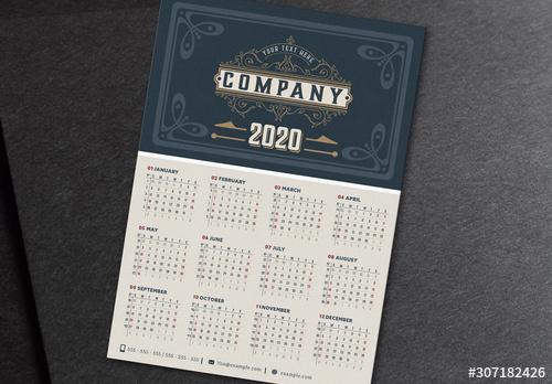 Vintage Calendar Layout - 307182426