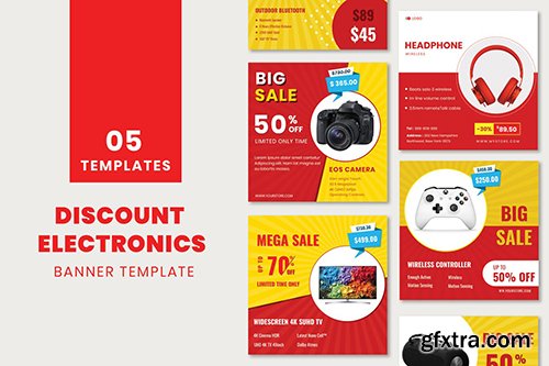 Discount Electronics Banner Template