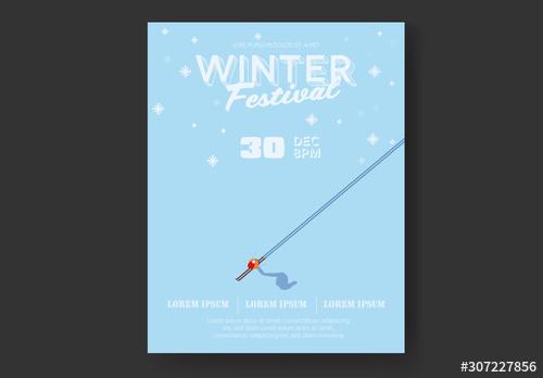 Winter Festival Skier from Top Flyer Layout - 307227856
