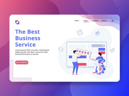 Landing Page The Best Business Service