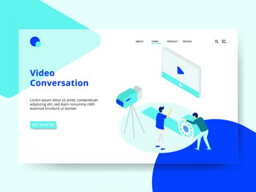 Landing Page Video Conversation concept