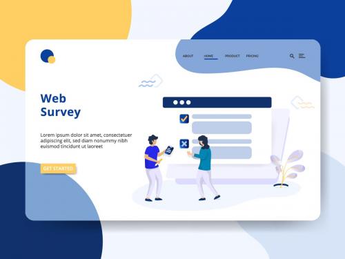 Landing Page Web Survey concept