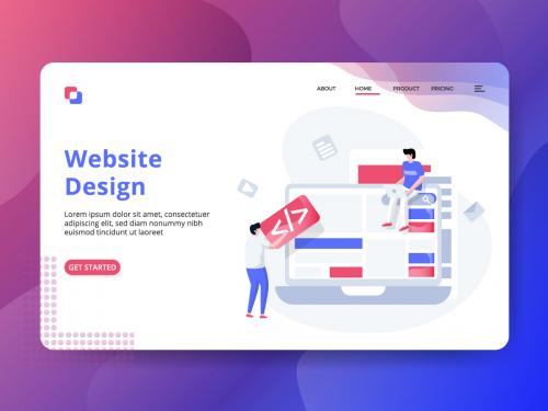 Landing Page Website Design concept