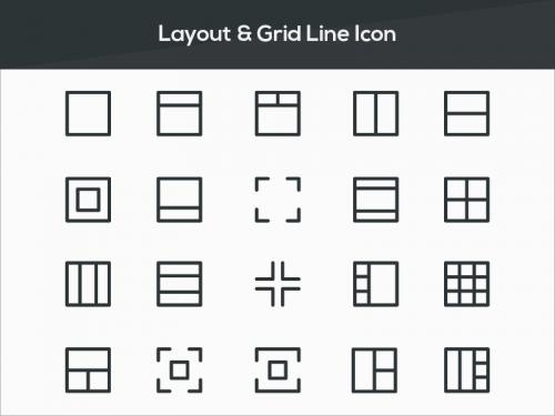 Layout & Grid Line Icon