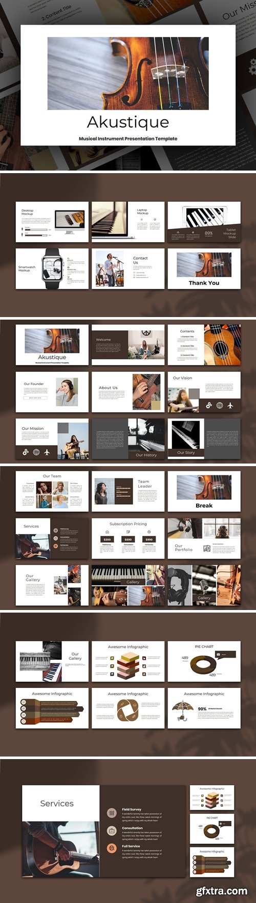 Akustiq – Musical Powerpoint, Keynote and Google Slides Templates