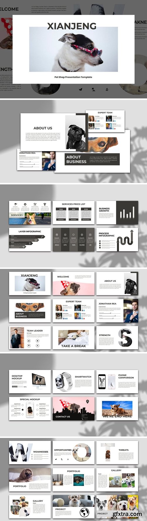 XIANJING – Pet Shop Powerpoint, Keynote and Google Slides Templates