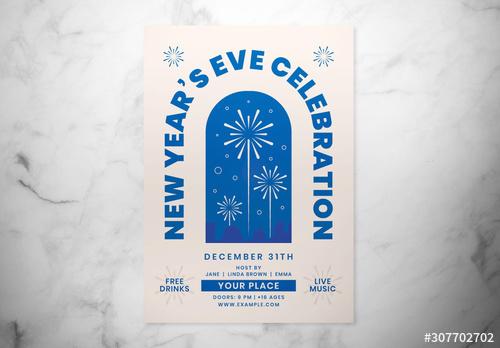 New Year Event Flyer Layout - 307702702