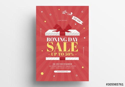 Christmas Boxing Day Sale Flyer Layout - 305985761