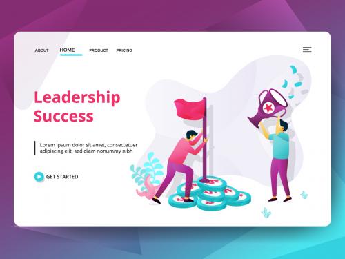 Leadership Success vector illustration modern