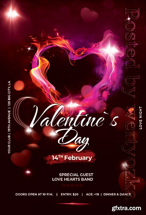 Valentines Day Event - Premium flyer psd template