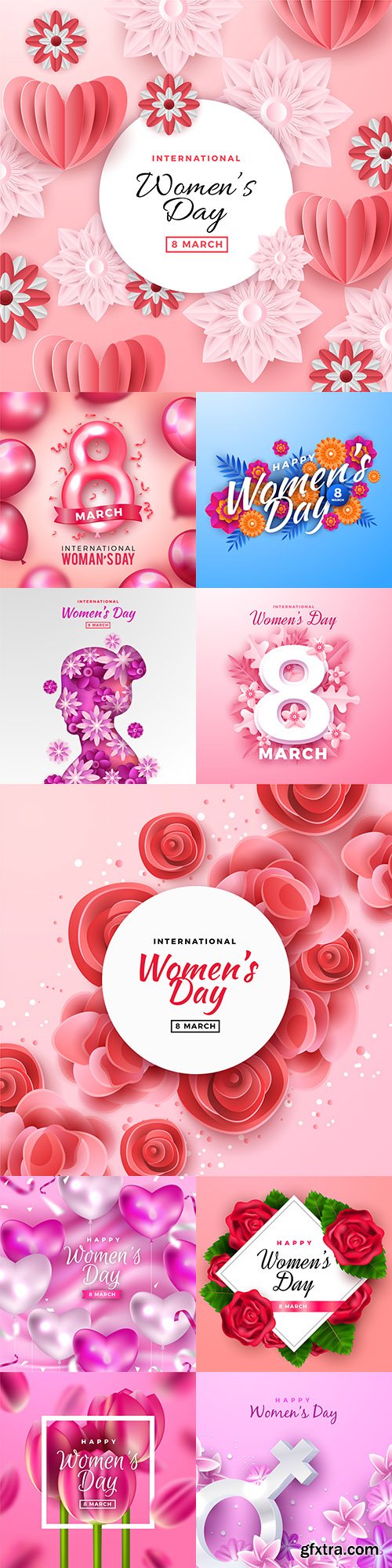 March 8 and Women\'s Day illustration design 6