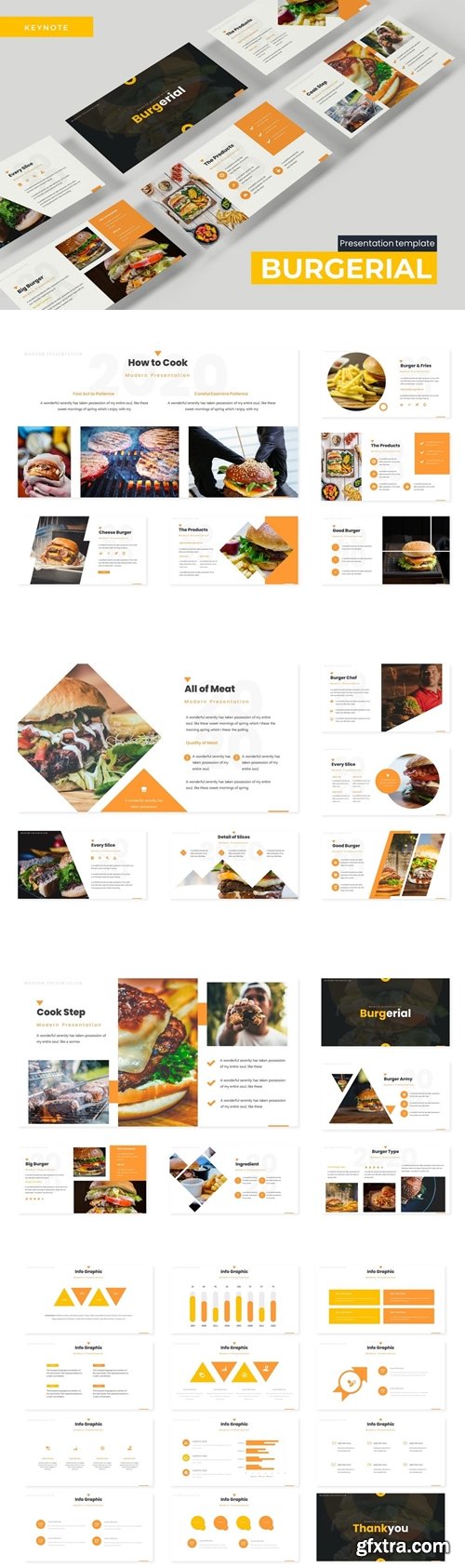 Burgerial Powerpoint, Keynote and Google Slides Templates