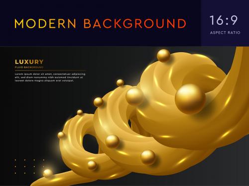 Luxury Abstract Background with 3D Fluid Shapes for Landing Page, Poster, Flyer