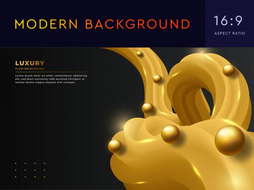 Luxury Abstract Background with 3D Fluid Shapes for Landing Page, Poster, Flyer
