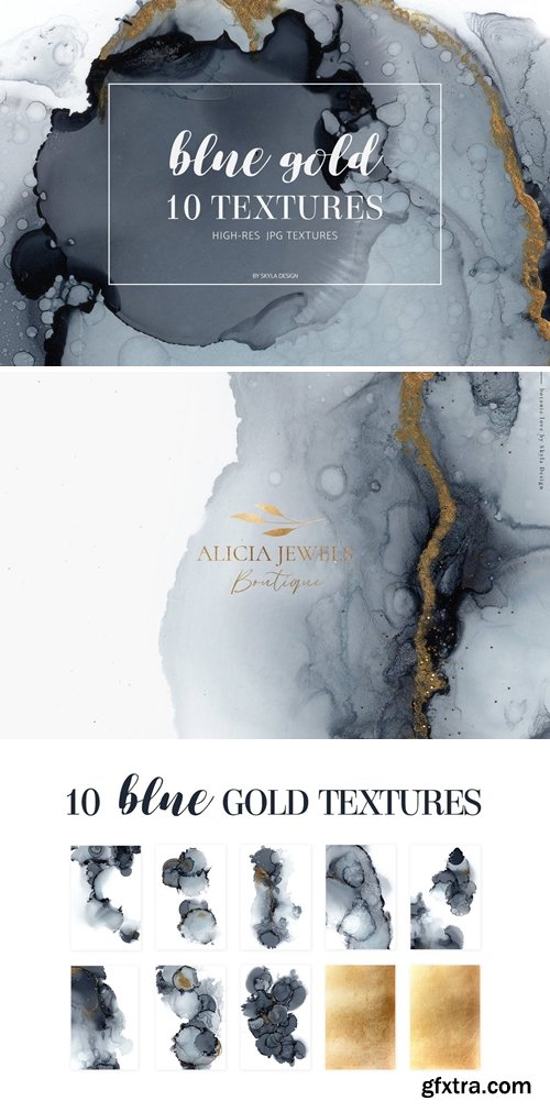 Dark blue gold texture backgrounds