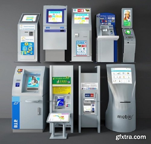 Modern ATM Machines 3d models