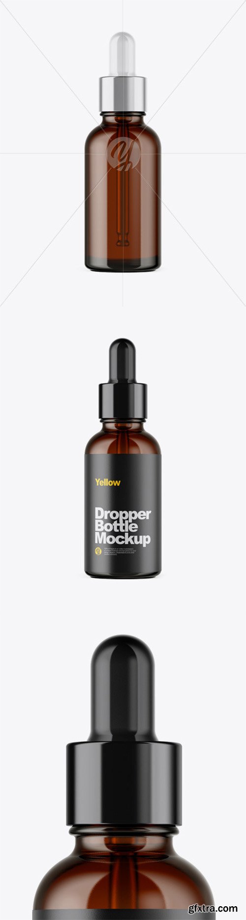 Amber Dropper Bottle Mockup 52721