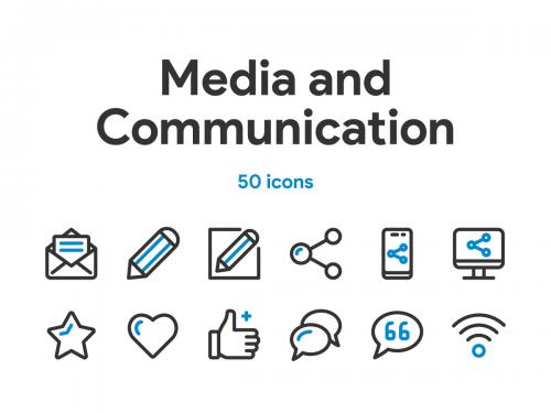 Media and Communication Icon Set
