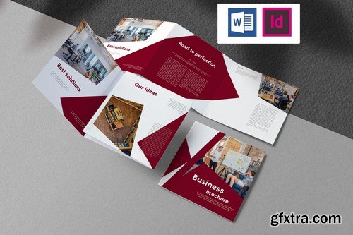 Business Red Brochure