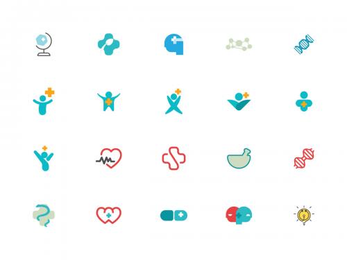 Medicine/healty logo/icons set