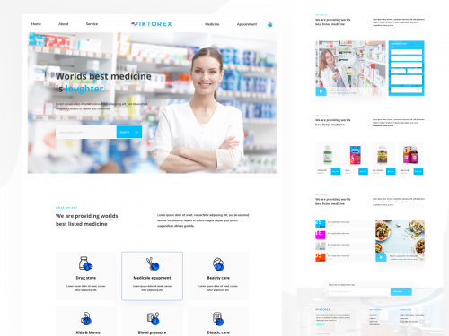 Medicine Shop / Medical web site Landing page design