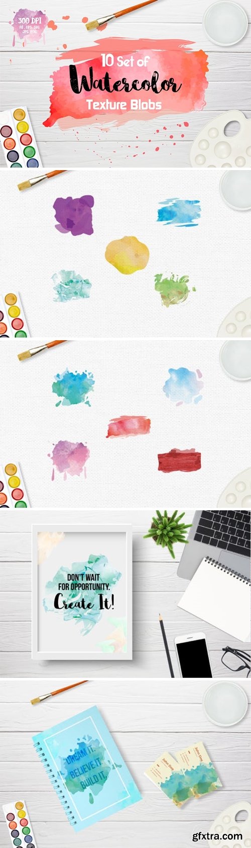 Watercolor Texture Blobs