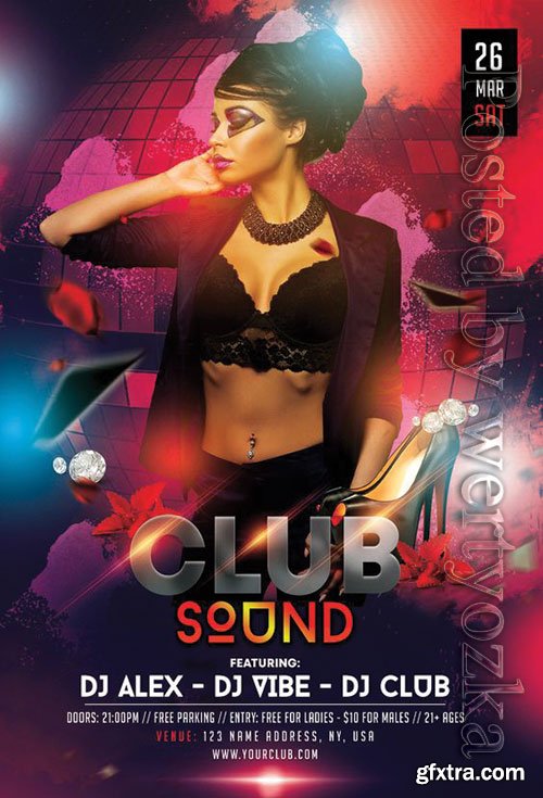 Club sound - Premium flyer psd template