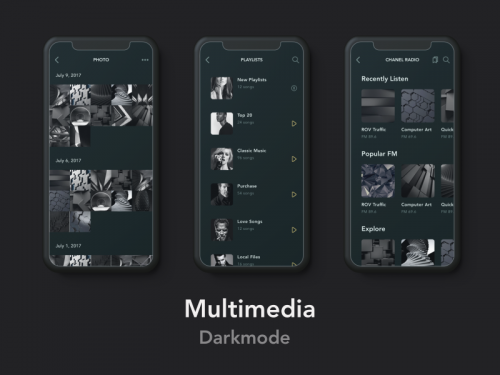 Multimedia Darkmode 3 - animation