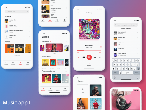 Music App for iOS (Full app)
