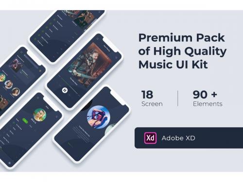 Music Audio Play App UI KIT for XD