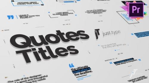 Videohive - Just Type | Quote Titles For Premiere Pro MOGRT - 24063163