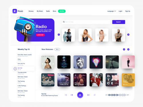 Music Web App Ui Design
