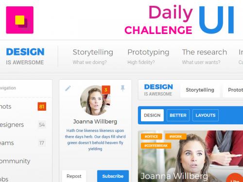 My daily UI KIT challenge!