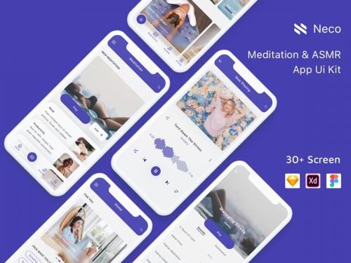 Neco - Meditation and ASMR App Ui Kit