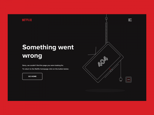 Netflix 404 Error Page