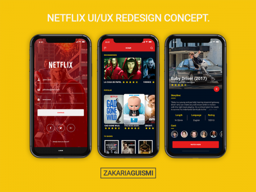 Netflix App UI/UX Redesign Concept